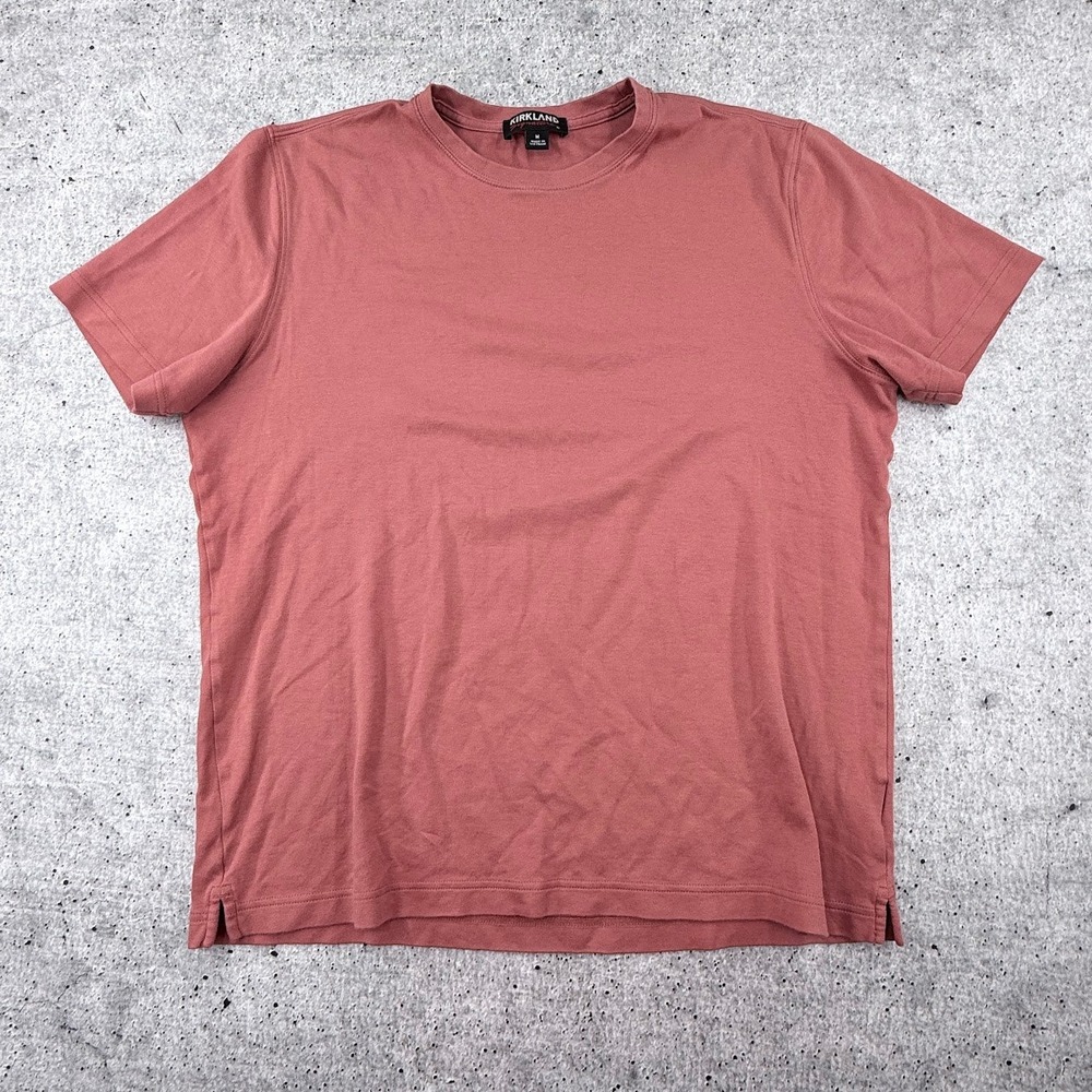Kirkland Signature Pima Cotton Salmon Pink T-Shirt Mens Medium